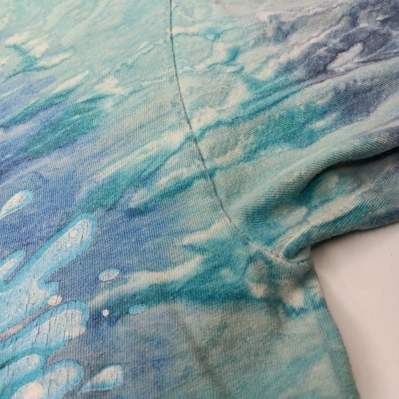 Walt Disney Magic Kingdom Splash Mountain S T Shirt Blue Tie Dye Mickey Donald - Picture 13 of 15